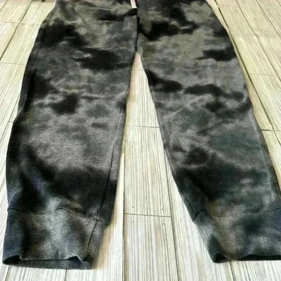 Monrow Crystal cotton blend elastic waist drawstring banded leg tye dyed joggers - Picture 4 of 6